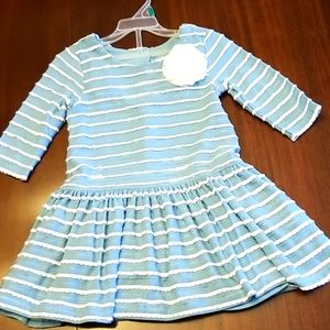 Girls Spring Dress with Flower Detail